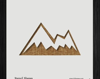 Mountain stencil | Etsy