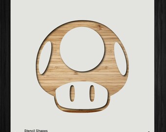 Mushroom stencil | Etsy