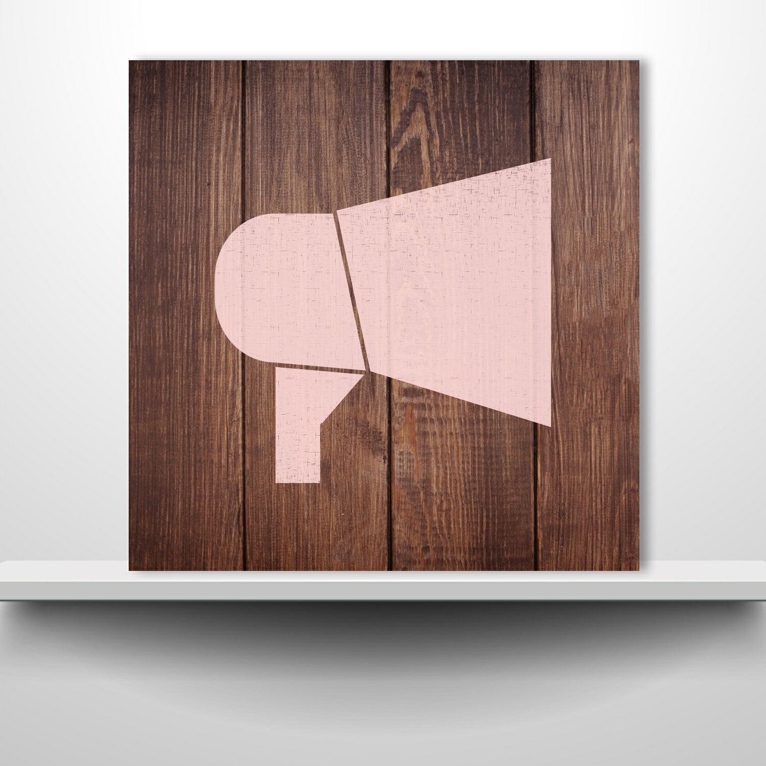 Megaphone Stencil Plastic Mylar Stencil for Painting Walls Etsy