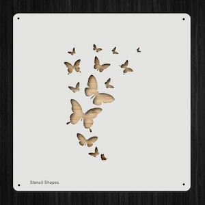 Butterflies Flying Butterfly Flutter Style 1386653 DIY Plastic Stencil Acrylic Mylar Reusable