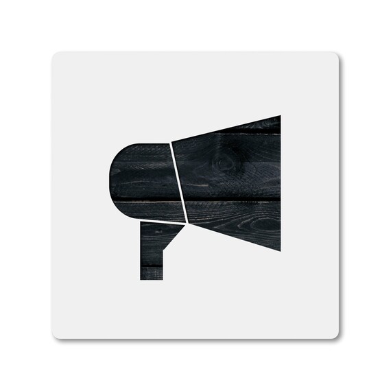 Megaphone Stencil Plastic Mylar Stencil for Painting Walls Etsy