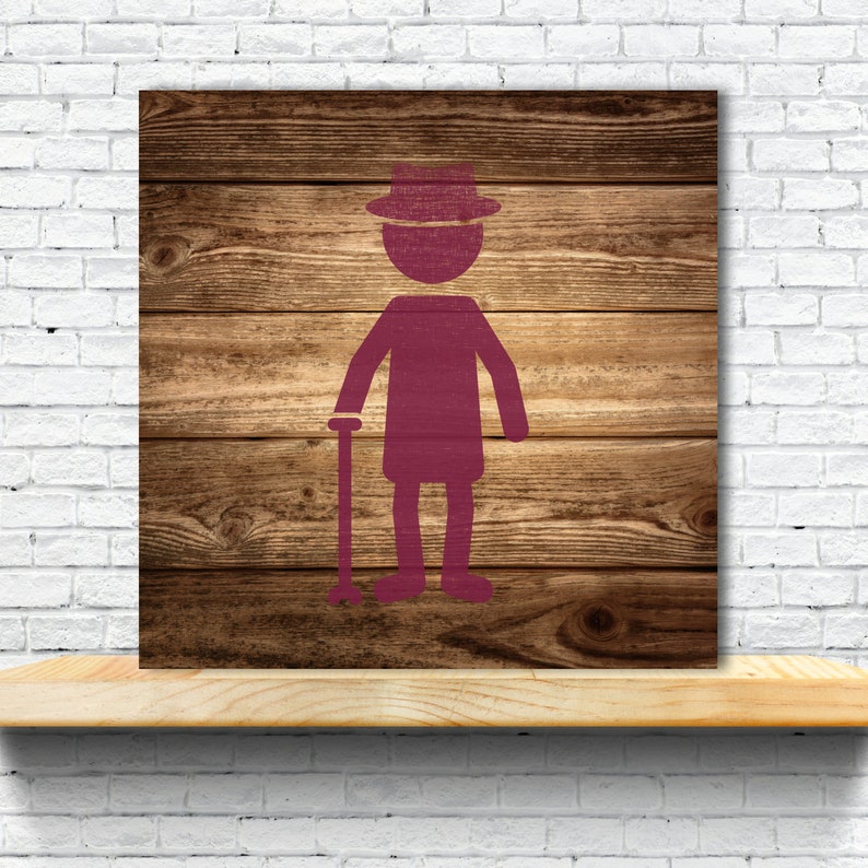 Stencil Plastic Mylar Stencil for Painting Elderly Man Walls Signs ID 1599249 Crafts