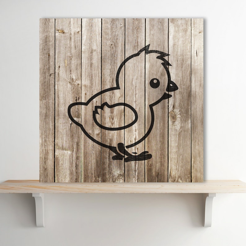 Signs ID 1874442 Stencil Plastic Mylar Stencil for Painting Walls Crafts Chick