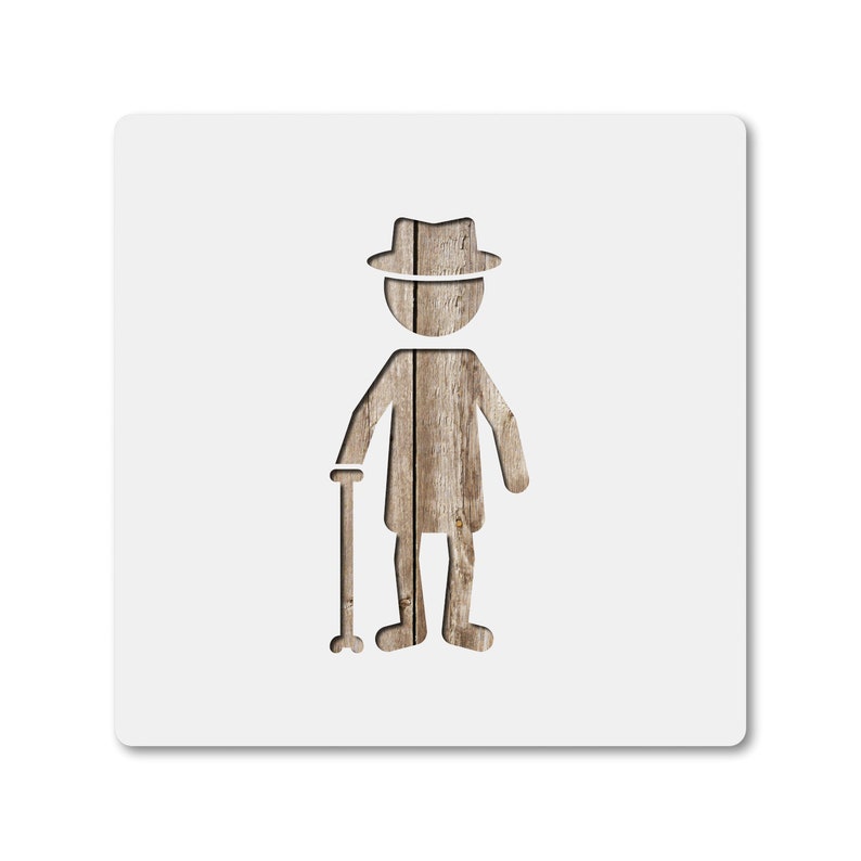 Stencil Plastic Mylar Stencil for Painting Elderly Man Walls Signs ID 1599249 Crafts