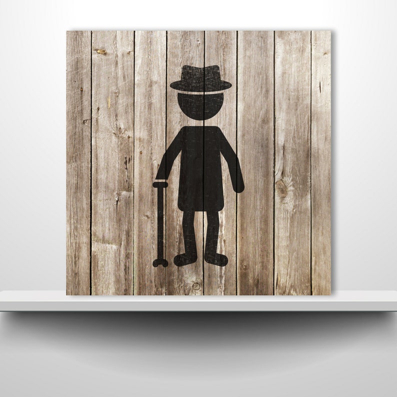 Stencil Plastic Mylar Stencil for Painting Elderly Man Walls Signs ID 1599249 Crafts