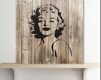 Marilyn Monroe, Stencil Plastic Mylar Stencil for Painting, Walls, Crafts, Signs, ID 2255368