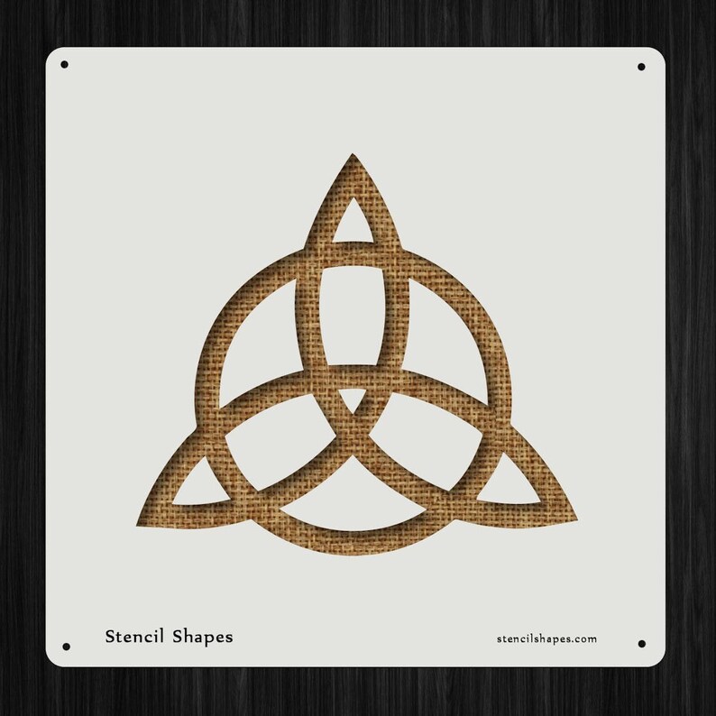 Triquetra Vesica Pieces Symbols Runes Style 5206 DIY Plastic Stencil Acrylic Mylar Reusable image 1