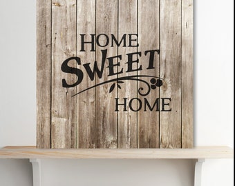 Home Sweet Home, Stencil Plastic Mylar Stencil for Painting, Walls, Crafts, Signs, ID 2255340