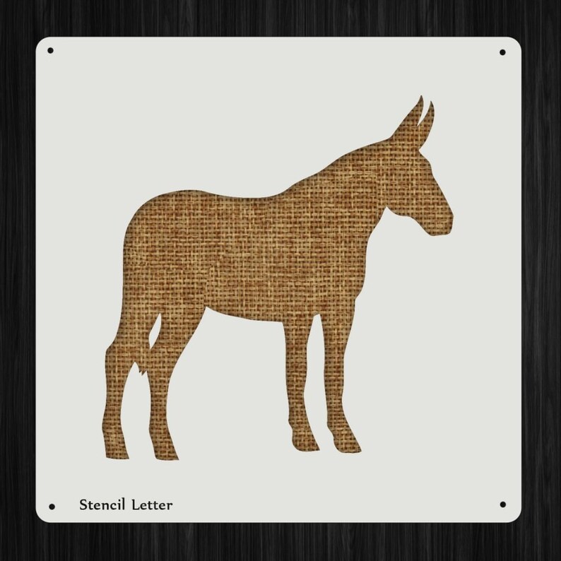 Donkey 1 Style 1763 DIY Stencil Plastic Ac1rylic Mylar Etsy
