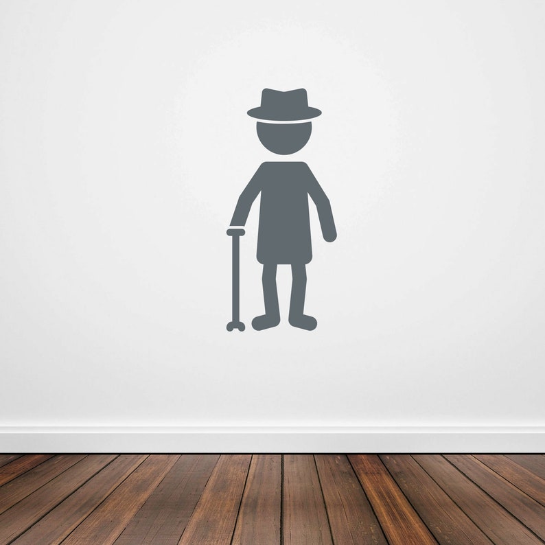 Stencil Plastic Mylar Stencil for Painting Elderly Man Walls Signs ID 1599249 Crafts