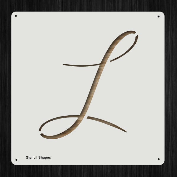 Letter L Capital Contemporary Hand 1390463, DIY Plastic Stencil Acrylic Mylar Reusable