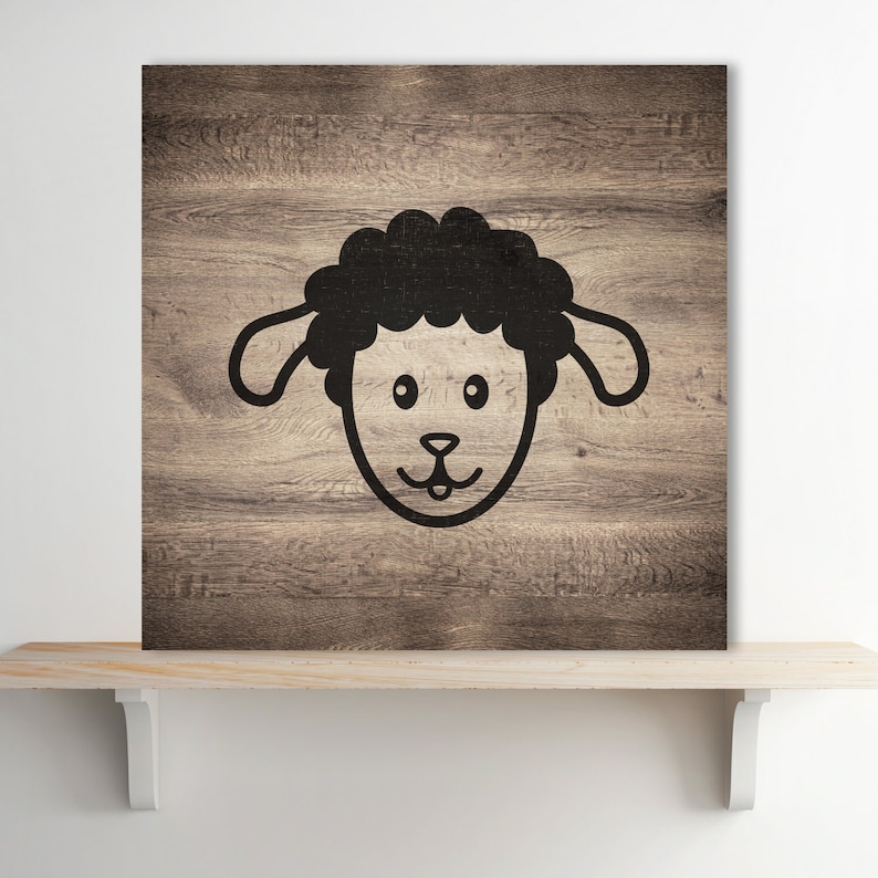 Stencil Plastic Mylar Stencil for Painting Crafts Signs Sheep Face Walls ID 1874447