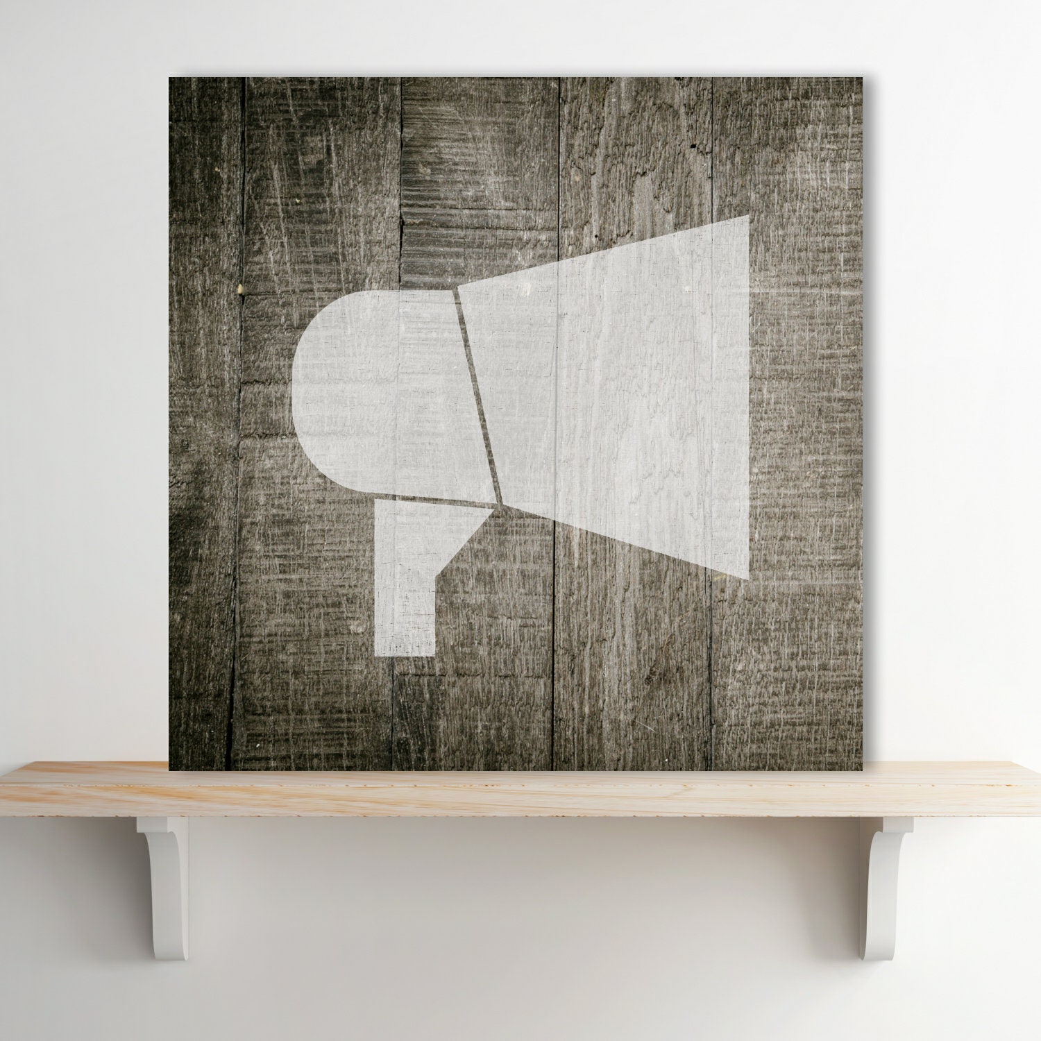 Megaphone Stencil Plastic Mylar Stencil for Painting Walls Etsy