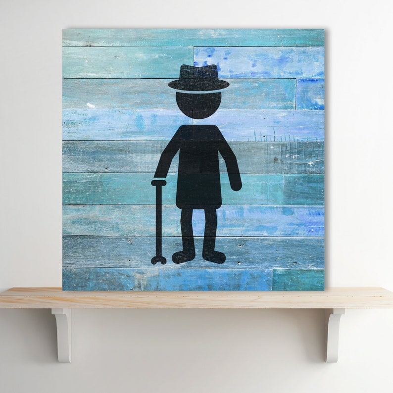 Stencil Plastic Mylar Stencil for Painting Elderly Man Walls Signs ID 1599249 Crafts