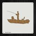 Fisherman On Boat Style 1876 DIY Stencil Clear Plastic Acrylic Mylar Reusable