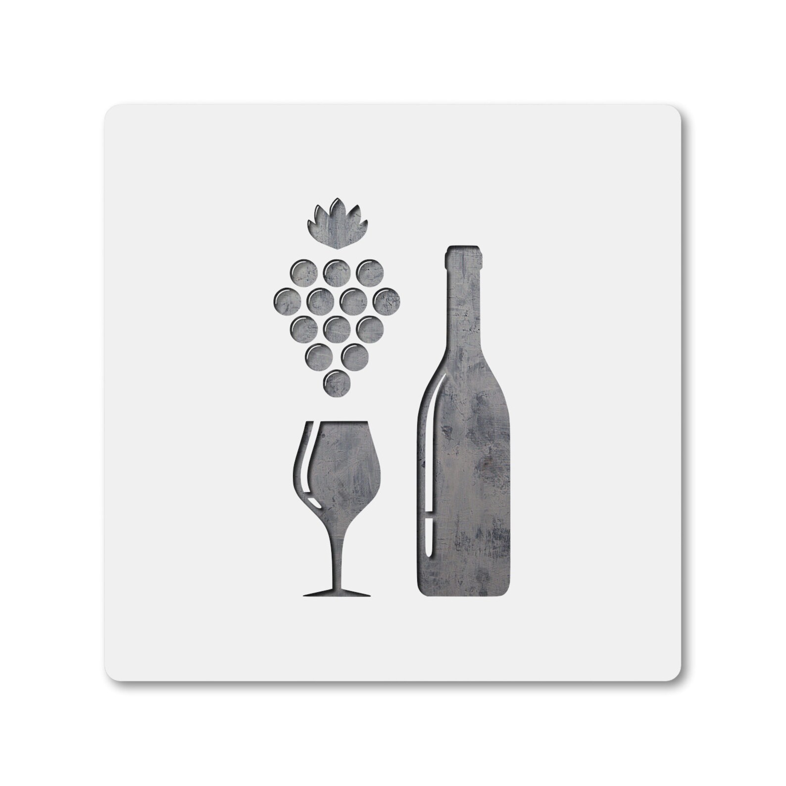 Wine Grapes Bottle Glass Stencil Plastic Mylar Stencil for Etsy