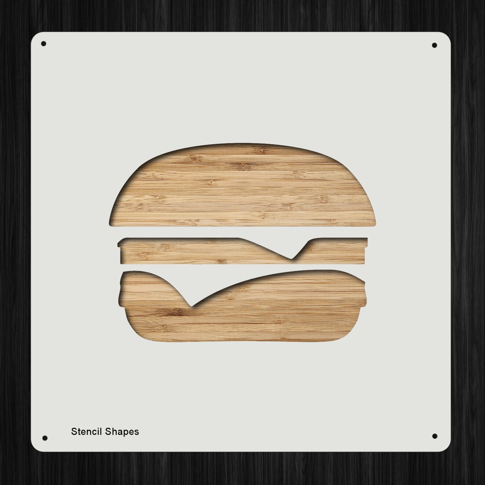 Cheeseburger Fast Food Stencil Plastic Mylar Stencil for Etsy