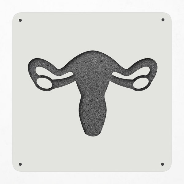 Uterus Obstetrics And Gynecology Reproductive Plastic Mylar Stencil Painting, Walls, Crafts, Signs, Item 35816