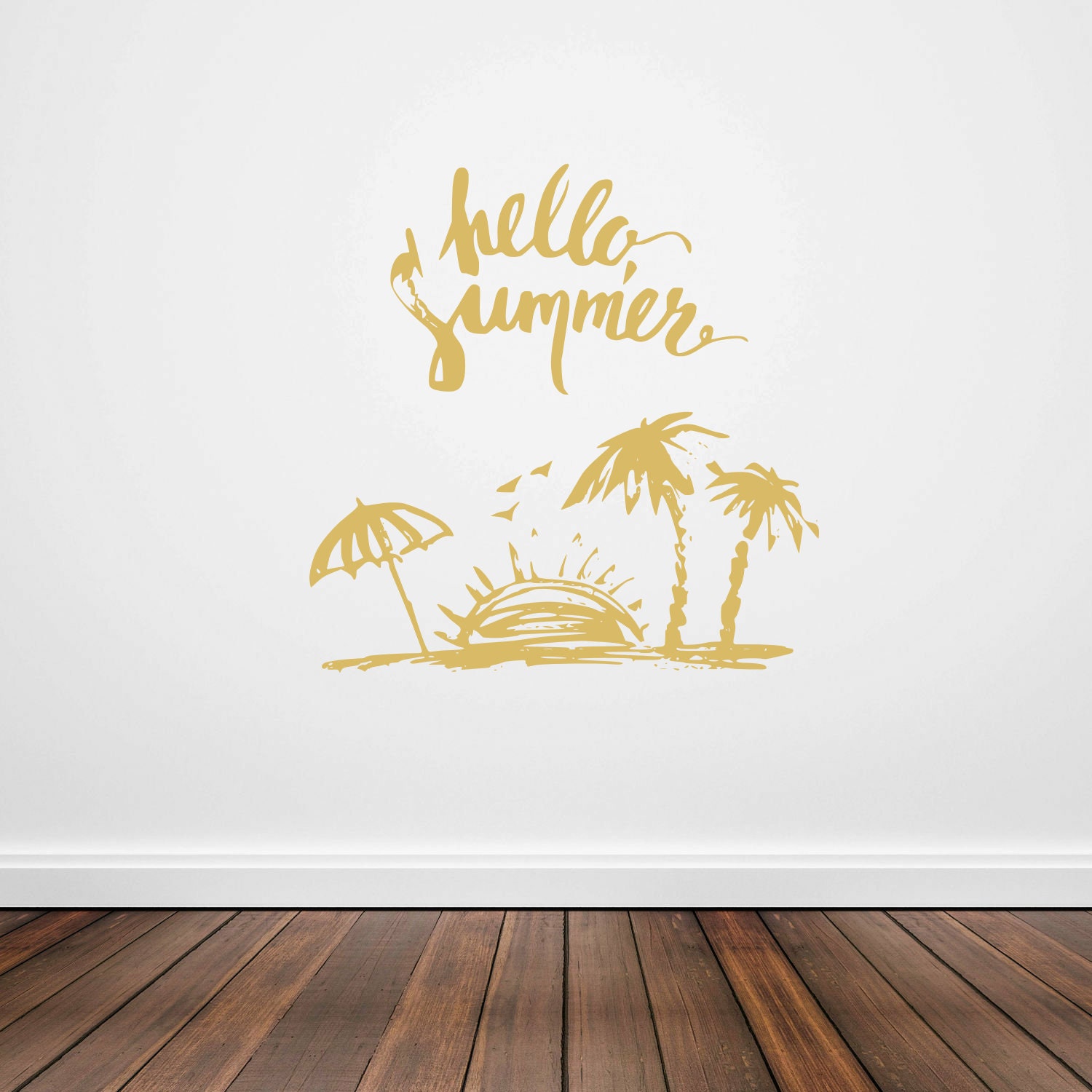 Hello Summer Beach Stencil Plastic Mylar Stencil For - Etsy