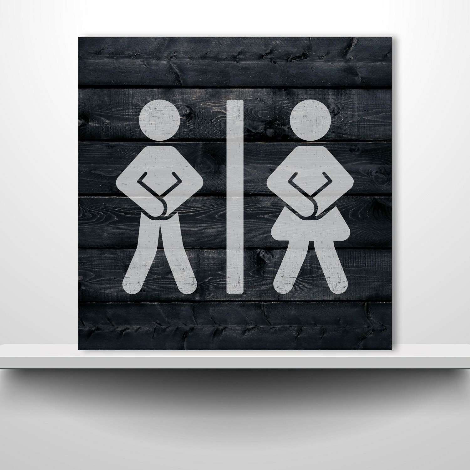 Bathroom Sign Funny Stencil Plastic Mylar Stencil for Etsy