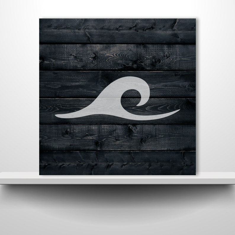 Wave Ocean Stencil Plastic Mylar Stencil for Painting Walls Etsy