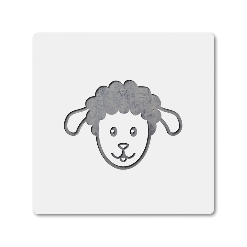 Stencil Plastic Mylar Stencil for Painting Crafts Signs Sheep Face Walls ID 1874447