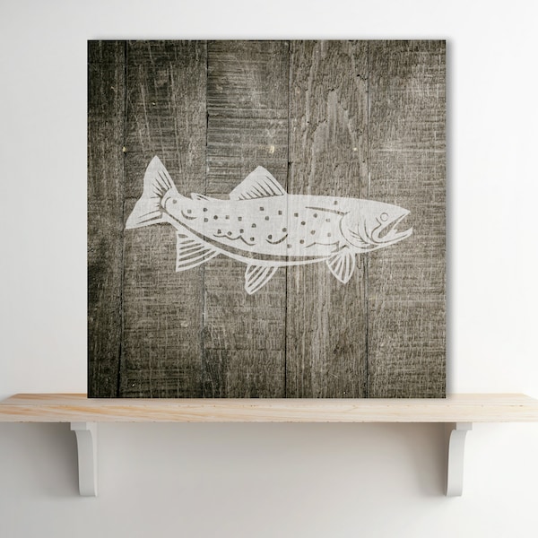 Trout Fish, Stencil Plastic Mylar Stencil for Painting, Walls, Crafts, Signs, ID 2255157