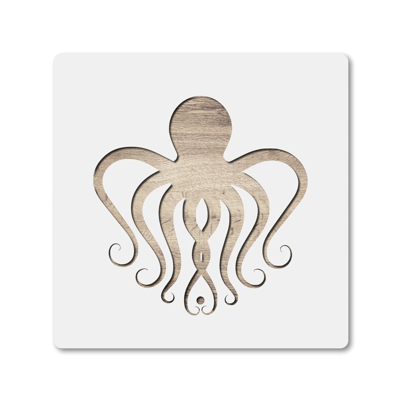 Octopus Stencil Plastic Mylar Stencil For Painting Walls Etsy