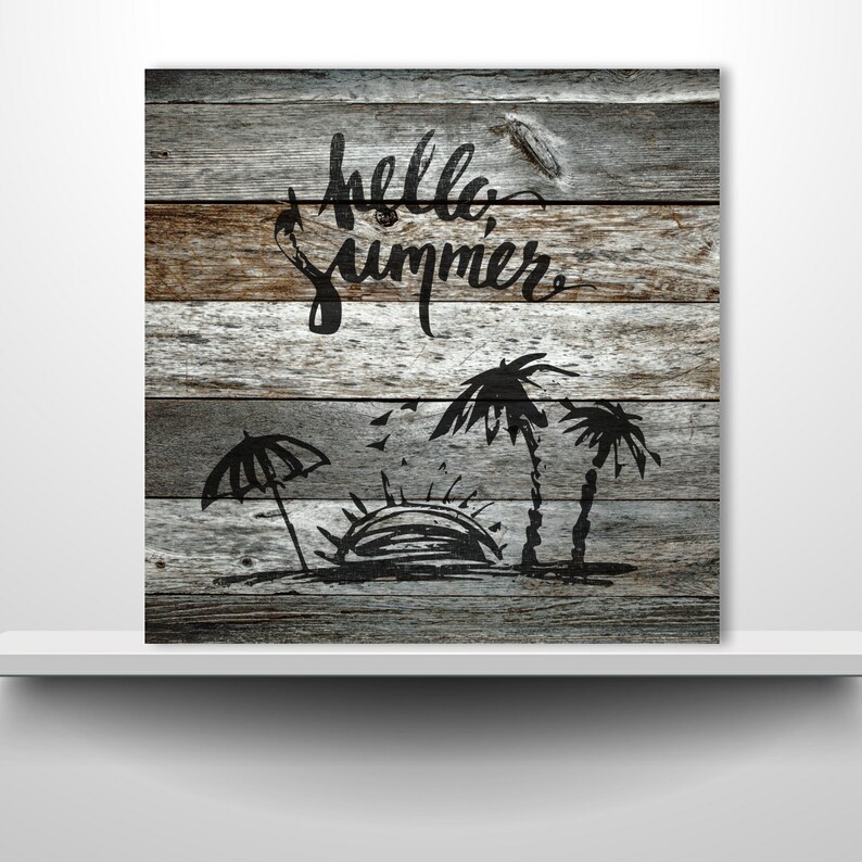 Hello Summer Beach Stencil Plastic Mylar Stencil for Etsy