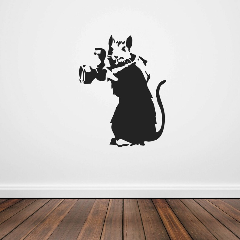 Banksy Rat With Camera Stencil Plastic Mylar Stencil for - Etsy