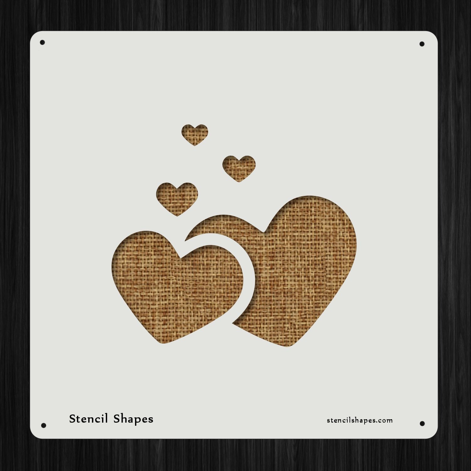 Assorted Heart Glass Etching Stencil Designs