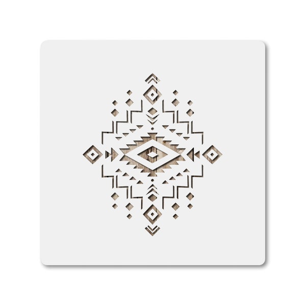 Native american  ethnic geometric tribal design, native american mylar stencil reusable for crafts and decorations diy CC-15654