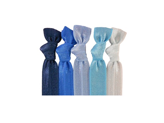 Baby S Elastic Hair Ties Ombre Blue 5 Pcs Soft Elastic Etsy
