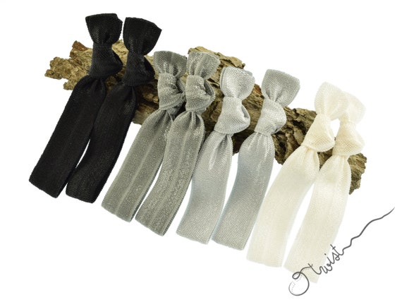 Ombre Hair Bands Black Gray Hair Ties Package Elastic Hair Etsy