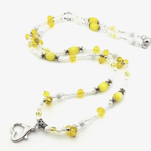 Crystal Beaded Breakaway Lanyard, ID Lanyard  Badge Holder, Badge Necklace Lanyard, Nurse Lanyard, Teacher Badge Necklace, Beaded Necklace
