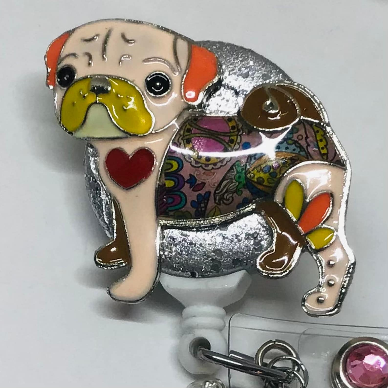 Mops Hund Weißes Gesicht Abzeichen Krankenschwester Etsy