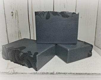 Activated Charcoal Soap / Natural Soap / Handmade Soap / Acne Soap / Salt Soap / Men's Soap / Oily Skin / Deodorant Soap