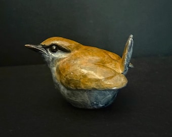 Limited Edition Hot Cast Solid Bronze Multi Patina Wren