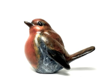 Robin de bronce macizo fundido en caliente de edición limitada con múltiples pátinas