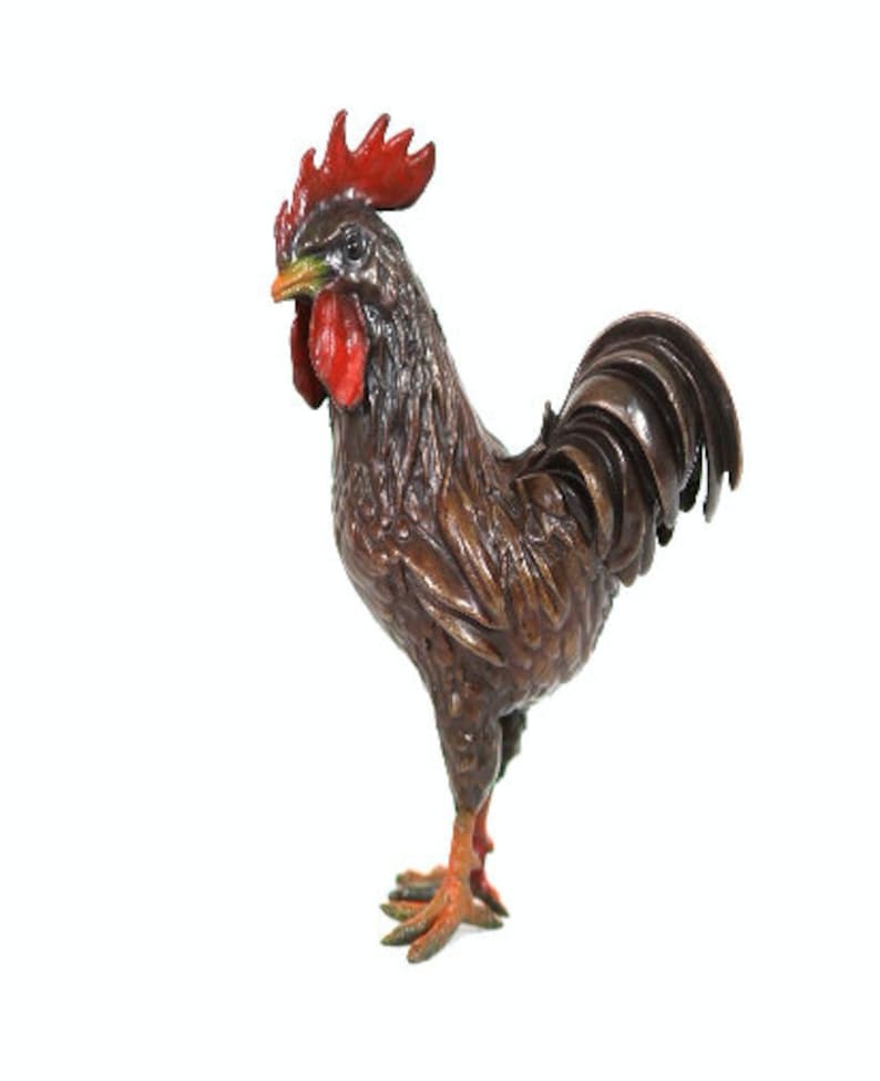 Solid Bronze Sculpture Rooster by Steve Boss Limited Edition 300