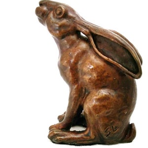 Hot cast Solid Bronze Moongazer Hare