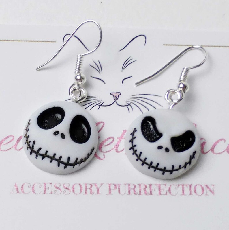 Nightmare Before Christmas Earrings Jack Skellington Etsy