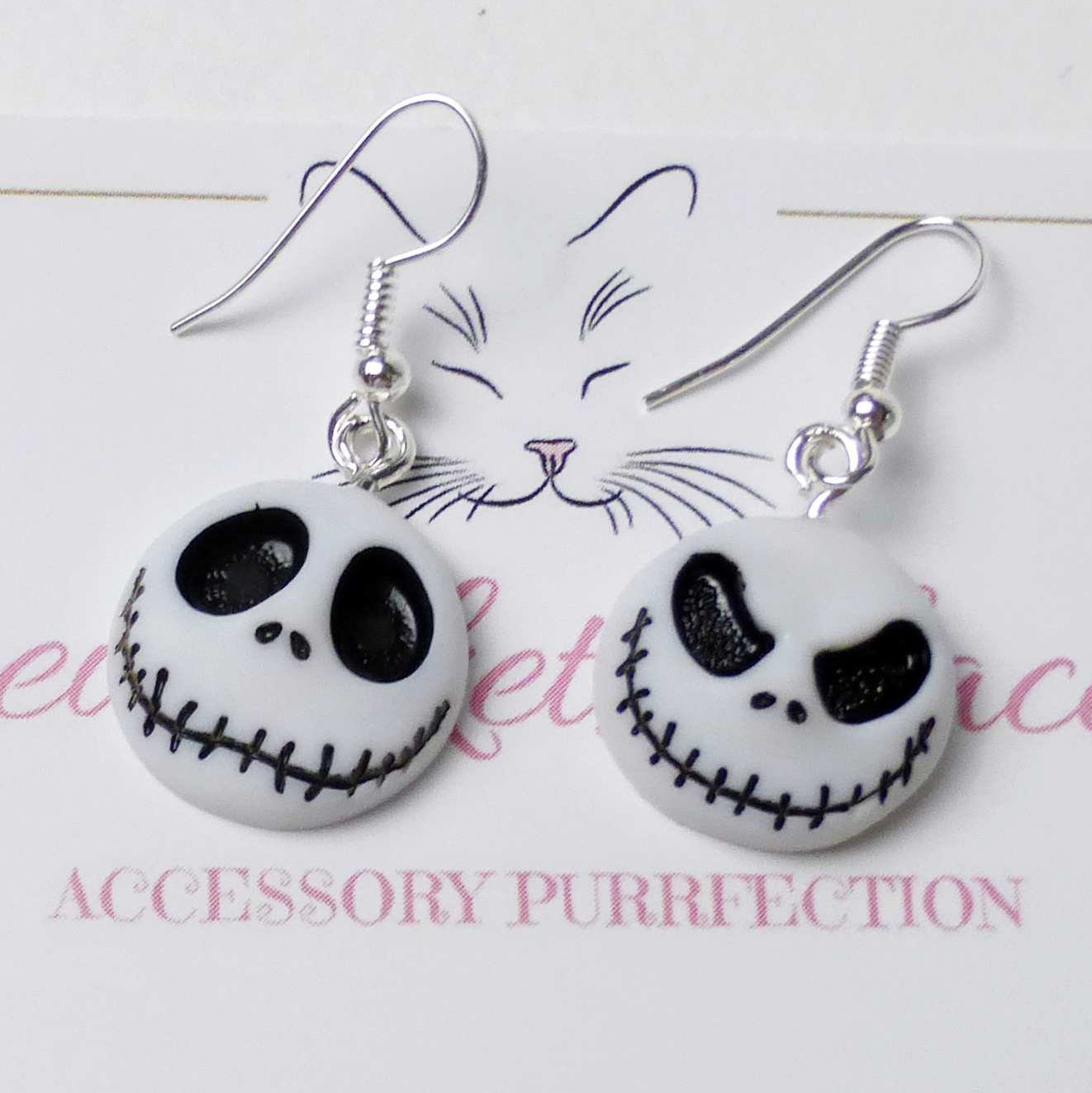 Nightmare Before Christmas Earrings Jack Skellington Etsy UK