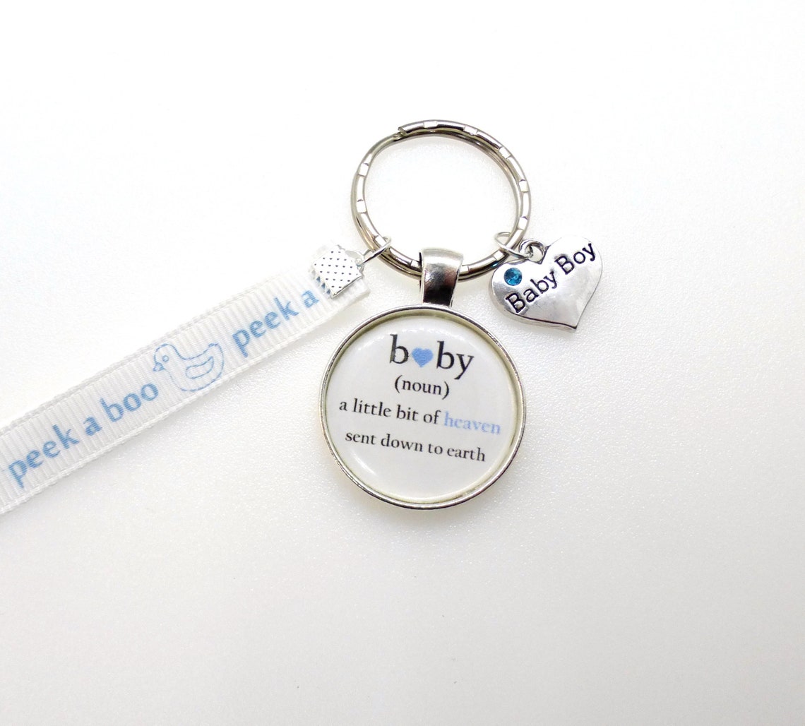 Baby Boy Keychain Baby Shower Gift Mum To Be Keyring New Etsy