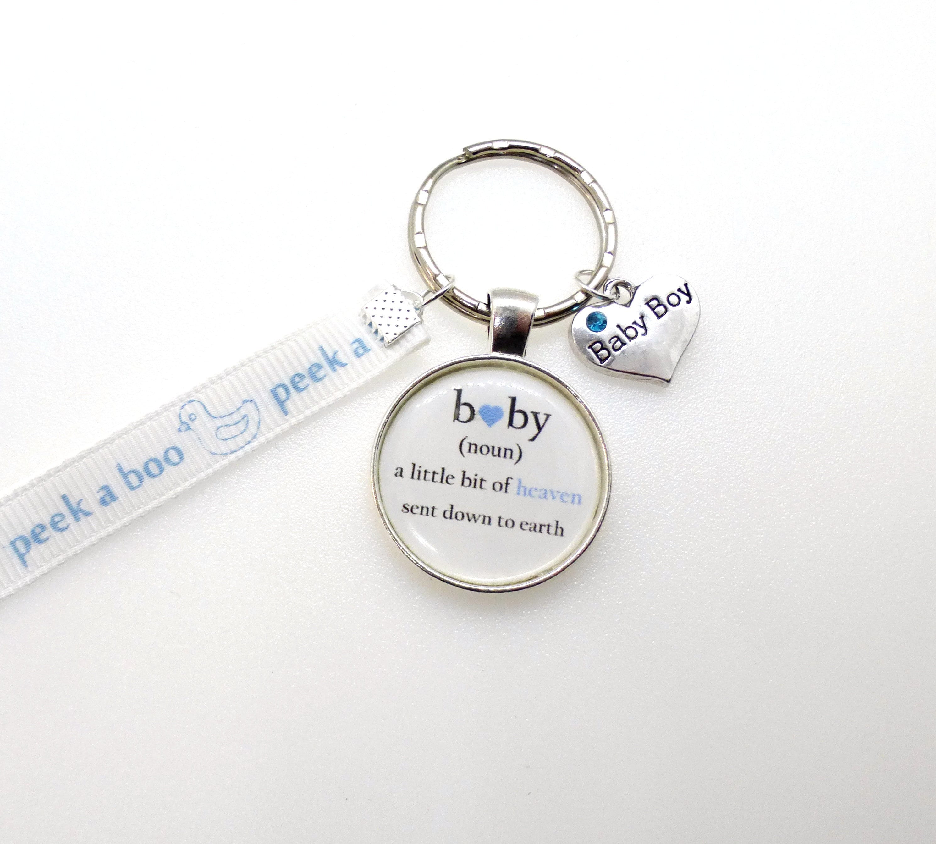 Baby Boy Keychain Baby Shower Gift Mum To Be Keyring New Etsy
