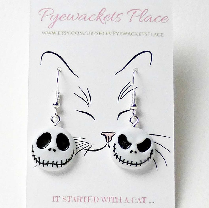Nightmare Before Christmas Earrings Jack Skellington Etsy