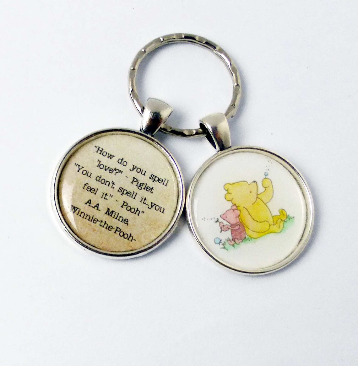Winnie The Pooh Keyring Piglet Keychain Pooh Keyfob Best Etsy