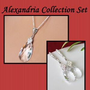 Alexandria Wedding Jewelry Set, Bridesmaids Jewelry Set, Bridal Earrings and Necklace Set, Wedding Gift Set