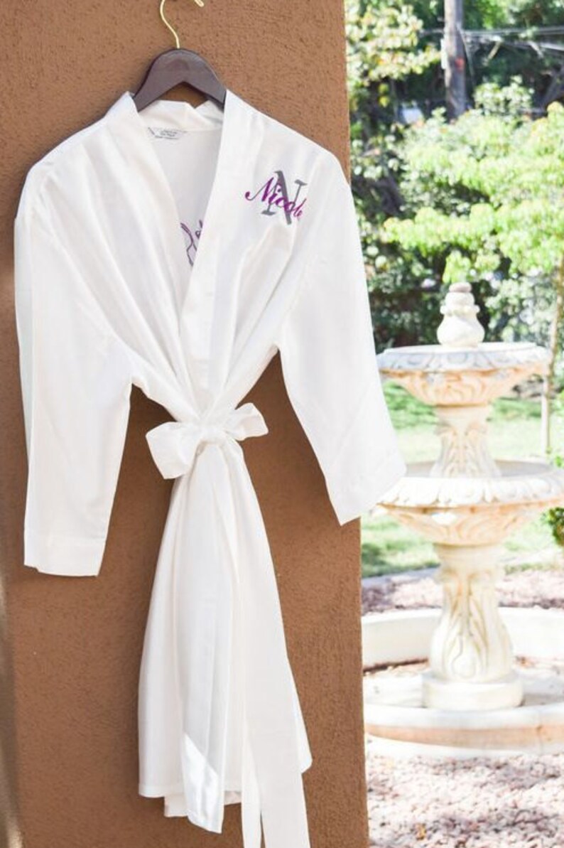 Personalized Satin Robes Personalized Robes Personalized Etsy