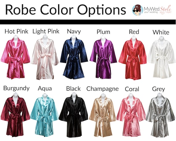 plus size satin bridal robe